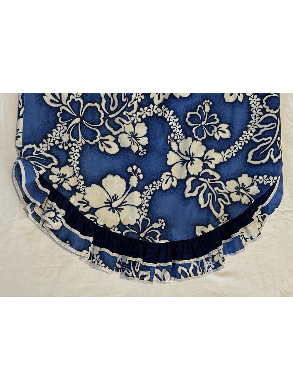 Lolenani Of Hawaii Long Cotton Muumuu Hibiscus Print Size 16 Excellent Condition